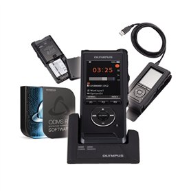 Olympus DS-9000 | Dictaphone Professionnel avec Logiciel de Gestion de la Dictation ODMS | PIN | Cryptage | 2 micros intégrés |