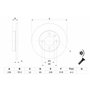 Bosch BD25 Disques de frein - certification ECE-R90 - 1 jeu de 2 disques
