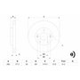 Bosch BD1324 Disques de frein - Essieu avant - certification ECE-R90-1 jeu de 2 disques