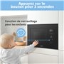 Comfee' CBMAG820BJL-BK Micro-ondes encastrable 20 litres avec gril, commandes numériques, 8 niveaux de puissance, dégel rapide e