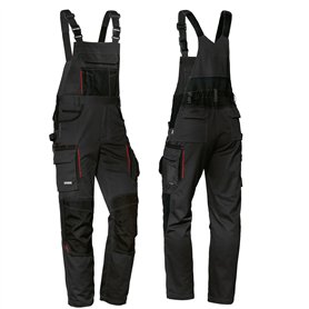 Uvex Pantalon Cargo Tune-up pour Le Travail - Salopette pour Homme - Noir/Rouge - 48