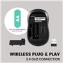 Perixx PERIMICE-722B Souris sans Fil - Clic Silencieux - Format Compact Portable - Noir - pour droitier