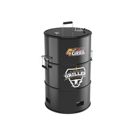 BBQ 7062425 Barbecue en tonneau 4 en 1 – Noir