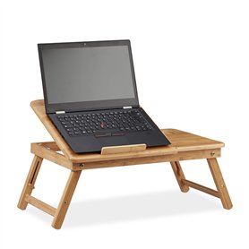 Relaxdays 10022219 Table d’Ordinateur Portable pour Lit Hauteur Réglable
