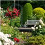 Relaxdays Arcade de rosiers avec porte, Arche pour plantes grimpantes, H x L X P: 215 x 115 x 43 cm, vert foncé