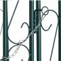 Relaxdays Arcade de rosiers avec porte, Arche pour plantes grimpantes, H x L X P: 215 x 115 x 43 cm, vert foncé