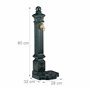relaxdays Fontaines sur Pied angulaireen Style antiquecolonnes Eau et Bassin, Vert foncé