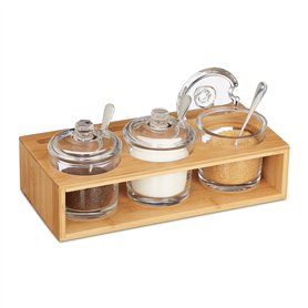 Relaxdays Lot de 3 pots à épices
