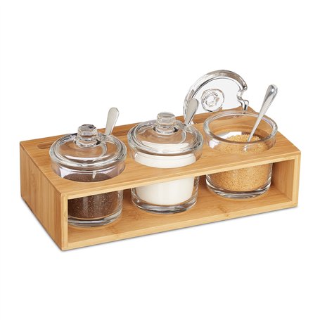 Relaxdays Lot de 3 pots à épices