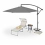 relaxdays Parasol de jardin déporté