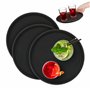Relaxdays Lot de 3 Plateaux de Service Ronds