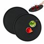 Relaxdays Lot de 2 Plateaux de Service Ronds