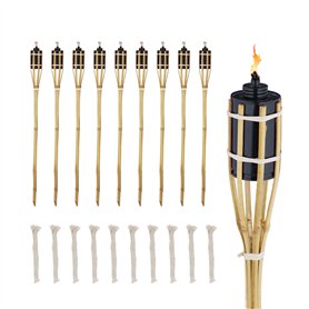 Relaxdays Torche de Jardin en Bambou