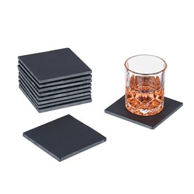 Relaxdays Dessous de Verre en Ardoise