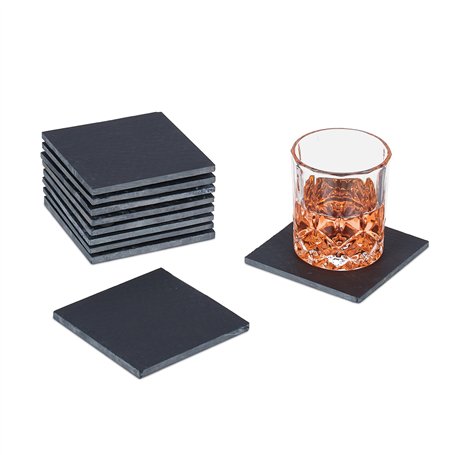 Relaxdays Dessous de Verre en Ardoise