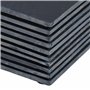 Relaxdays Dessous de Verre en Ardoise, Lot de 10, Supports carrés, H x L : 10 x 10 cm, pour Boissons, Anthracite