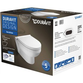 Duravit Ensemble WC mural sans rebord Blanc