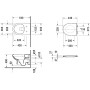 Duravit Ensemble WC mural sans rebord Blanc