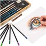 Artina Kit Peinture Coffret Peinture Leonardo - Set Peinture 45 pièces – Peinture Acrylique, Crayons de Couleur, Pastels à l’Hui