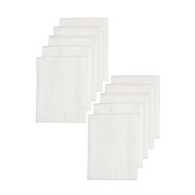 Meyco 452200 Lot de 10 couches en tissu 100% coton Blanc 70 x 70 cm
