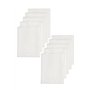 Meyco 452200 Lot de 10 couches en tissu 100% coton Blanc 70 x 70 cm