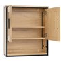EUGAD Meuble, Armoire de Salle de Bain avec Miroir, Armoire Murale, Meuble WC Suspendu, Tablette Réglable, 2 Portes avec Poignée