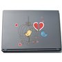 PinkElephant lovely024 Autocollant pour Ordinateur Portable Motif Sweet Heart Bird 150 x 165 mm