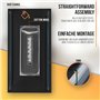 Jago® Cheminée Éthanol de Table - Portable, 35 x 18 x 15 cm, Réctangulaire, Noir, en Acier Inoxydable, 2 Panneaux en Verre, pour