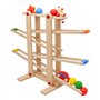 Infantastic® Circuit Billes en Bois - avec 4 Boules Multicolores et 2 Jouets Roulants
