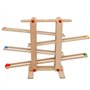 Infantastic® Circuit Billes en Bois - avec 4 Boules Multicolores et 2 Jouets Roulants, pour Enfants de 1 an et Plus - Parcours, 
