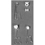 Home Fashion - Patins Oeillets Transparent 5 cm - Lot de 10