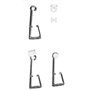 Home Fashion - Patins Oeillets Transparent 5 cm - Lot de 10