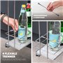 bremermann Tiroir télescopique à 2 étages et étagères, tiroir de cuisine avec système de fermeture amortie, idéal comme porte-bo