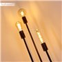 Lampadaire Maidford, lampadaire vintage en métal noir, 3 flammes, 3 x E27 douille, luminaire design rétro avec interrupteur à pi