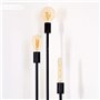 Lampadaire Maidford, lampadaire vintage en métal noir, 3 flammes, 3 x E27 douille, luminaire design rétro avec interrupteur à pi