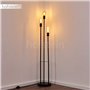 Lampadaire Maidford, lampadaire vintage en métal noir, 3 flammes, 3 x E27 douille, luminaire design rétro avec interrupteur à pi
