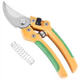 GRÜNTEK Sécateur de Jardin Cisaille Acier Inox. Sécateur à Lame Franche Universel. Coupe Ø à 18 mm. Ciseaux de jardinage Albatro