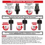 Rétroviseur moto Area1 F1 Sport en carbone (droite + gauche) 2xM10 filetage à droite. Compatible avec Mondial KOCA