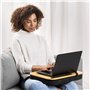 Navaris Support pour Ordinateur Portable – Plateau Bambou avec Coussin 44 x 32 x 6 cm pour lit canapé – Repose Genou pour PC Tab