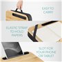 Navaris Support pour Ordinateur Portable – Plateau Bambou avec Coussin 44 x 32 x 6 cm pour lit canapé – Repose Genou pour PC Tab