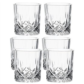 Intirilife Verres à Whisky 'Clasic' - 200ml - Lot de 6 verres à eau en cristal