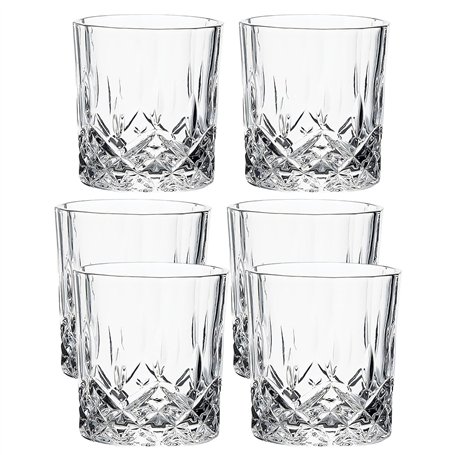 Intirilife Verres à Whisky 'Clasic' - 200ml - Lot de 6 verres à eau en cristal