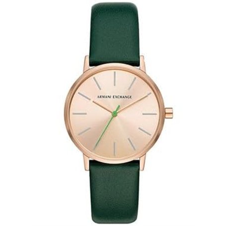 Armani Exchange Femme Analogique Quartz Montre avec Bracelet en Cuir AX5577I