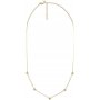 Fossil Collier Station en Acier Inoxydable Ton Or Sutton Trio Glitz pour Femmes