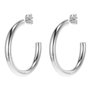 Boucles d´oreilles Femme Michael Kors SMALL HOOP Acier inoxydable Argenté
