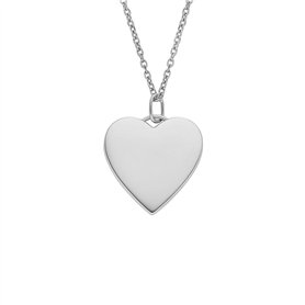 Fossil Collier pendentif Drew Fossil en acier inoxydable