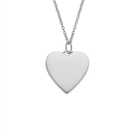 Fossil Collier pendentif Drew Fossil en acier inoxydable