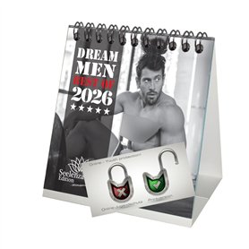 Calendrier de table sexy Dream Men - 10 cm x 10 cm - Pour homme érotique 2026 Seelenzauber