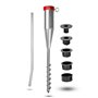 Manchon de Sol pour sèche-Linge Rotatif Ø25-55mm ancrage au Sol Pied de Parasol Pointe de Terre Manchon à Visser pour Plage Ancr