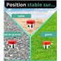 Manchon de Sol pour sèche-Linge Rotatif Ø25-55mm ancrage au Sol Pied de Parasol Pointe de Terre Manchon à Visser pour Plage Ancr